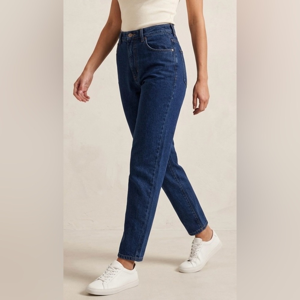 Rio by Stephan Mardon dark blue jeans, side, pockets, zipper closure, size 5